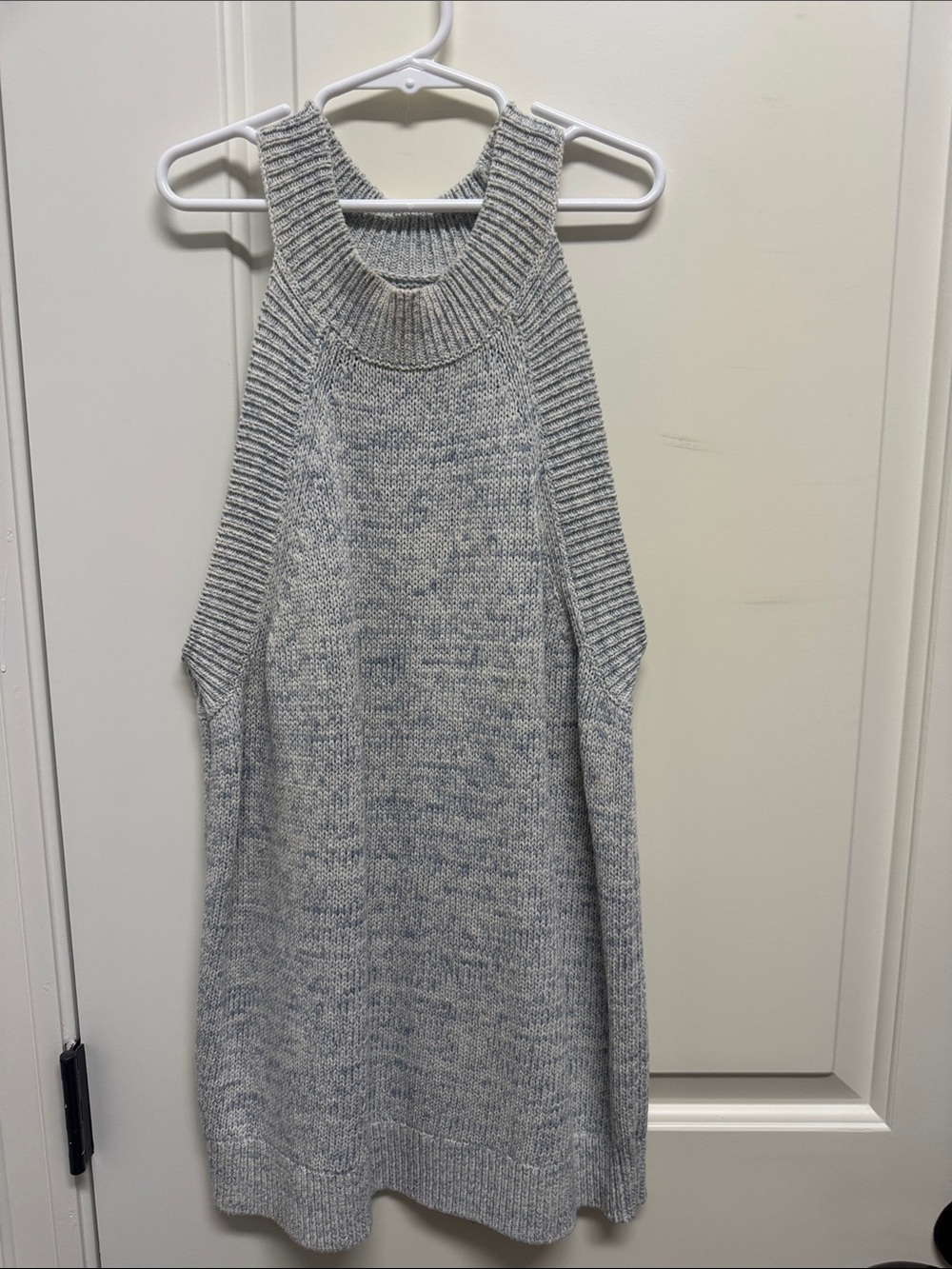 LOFT Light Heather Blue Knit Sweater
